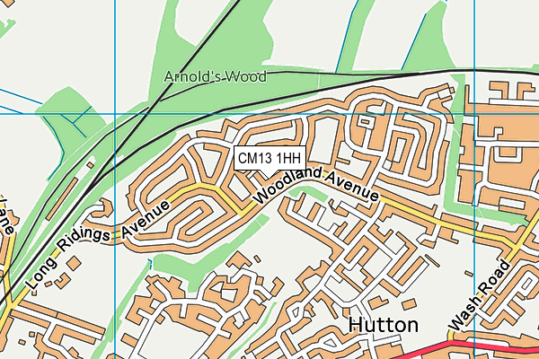 CM13 1HH map - OS VectorMap District (Ordnance Survey)