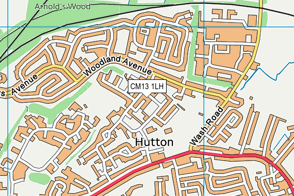 CM13 1LH map - OS VectorMap District (Ordnance Survey)
