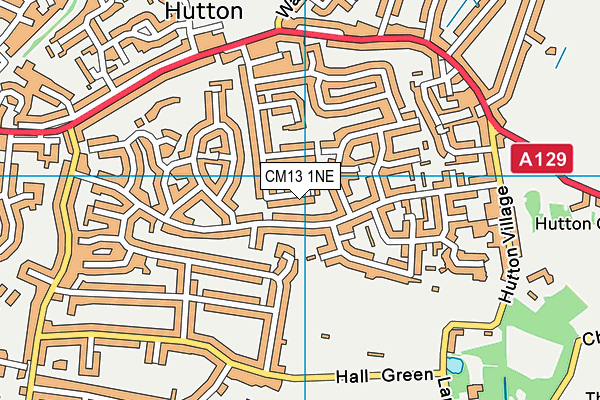 CM13 1NE map - OS VectorMap District (Ordnance Survey)