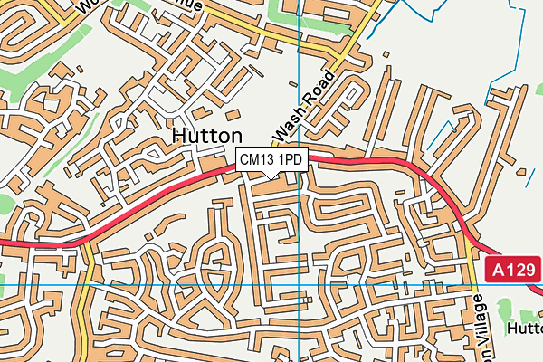 CM13 1PD map - OS VectorMap District (Ordnance Survey)