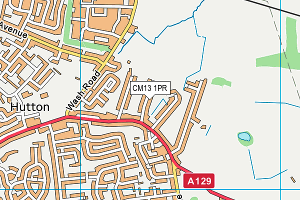 CM13 1PR map - OS VectorMap District (Ordnance Survey)