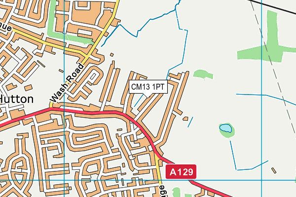 CM13 1PT map - OS VectorMap District (Ordnance Survey)