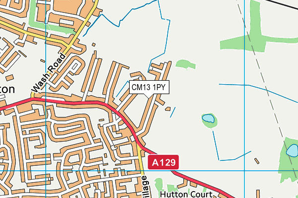 CM13 1PY map - OS VectorMap District (Ordnance Survey)