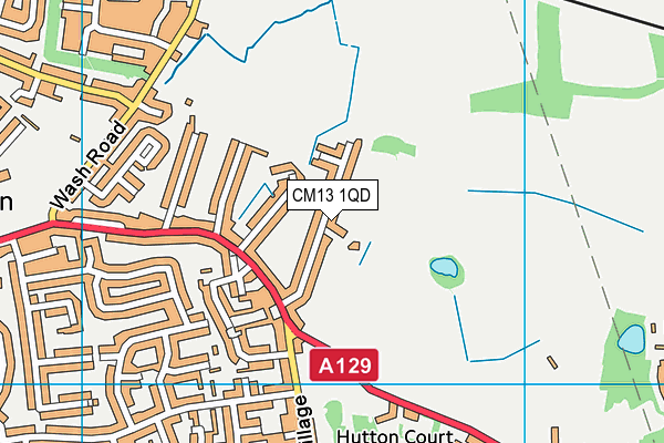 CM13 1QD map - OS VectorMap District (Ordnance Survey)