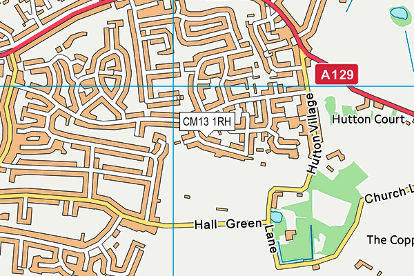 CM13 1RH map - OS VectorMap District (Ordnance Survey)