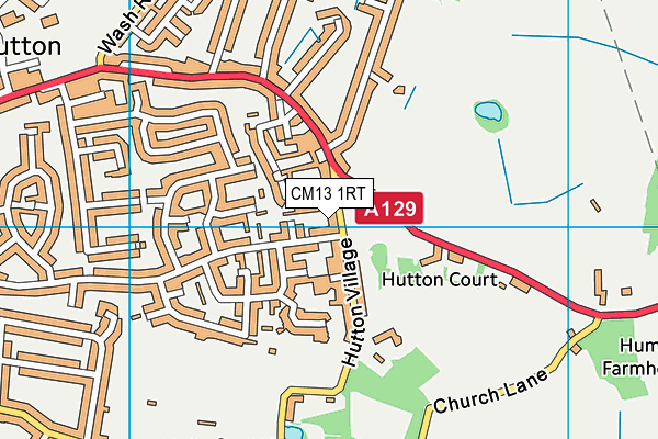 CM13 1RT map - OS VectorMap District (Ordnance Survey)