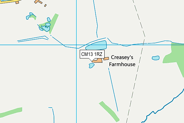 CM13 1RZ map - OS VectorMap District (Ordnance Survey)