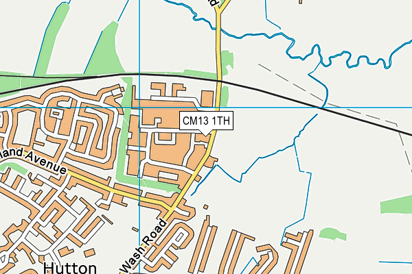 CM13 1TH map - OS VectorMap District (Ordnance Survey)