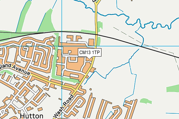 CM13 1TP map - OS VectorMap District (Ordnance Survey)