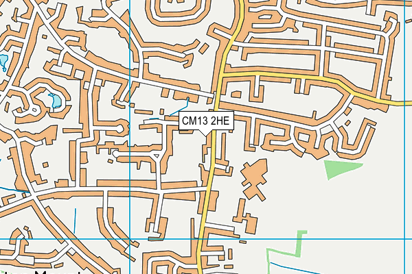 CM13 2HE map - OS VectorMap District (Ordnance Survey)