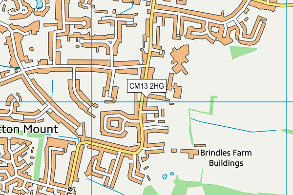 CM13 2HG map - OS VectorMap District (Ordnance Survey)