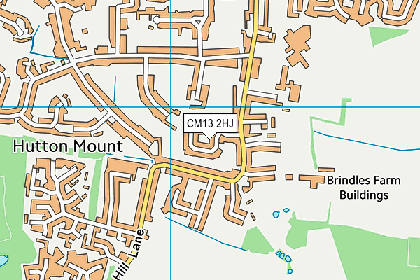 CM13 2HJ map - OS VectorMap District (Ordnance Survey)