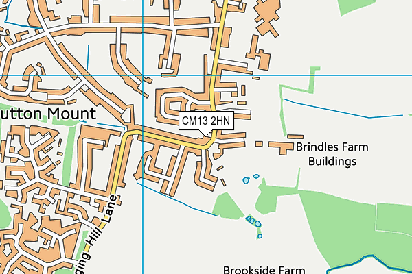 CM13 2HN map - OS VectorMap District (Ordnance Survey)