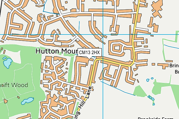 CM13 2HX map - OS VectorMap District (Ordnance Survey)