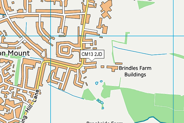 CM13 2JD map - OS VectorMap District (Ordnance Survey)