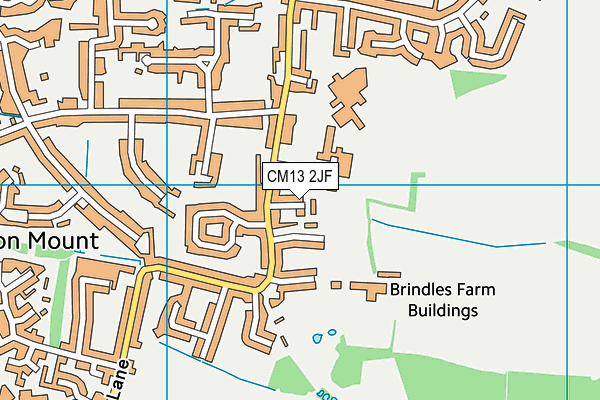 CM13 2JF map - OS VectorMap District (Ordnance Survey)