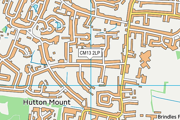 CM13 2LP map - OS VectorMap District (Ordnance Survey)