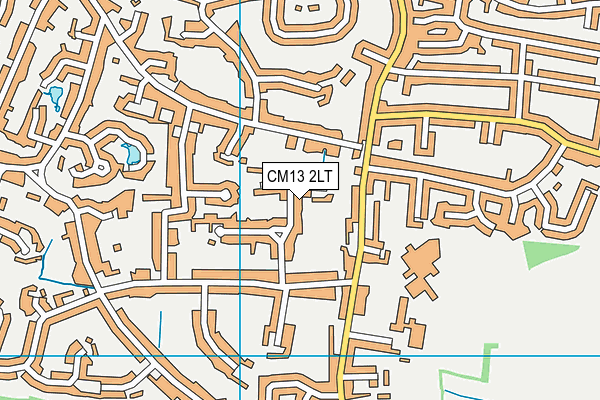 CM13 2LT map - OS VectorMap District (Ordnance Survey)