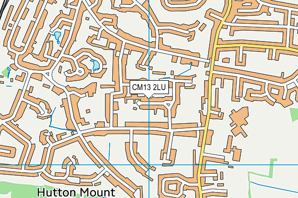 CM13 2LU map - OS VectorMap District (Ordnance Survey)
