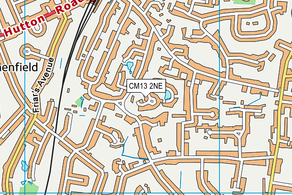 CM13 2NE map - OS VectorMap District (Ordnance Survey)