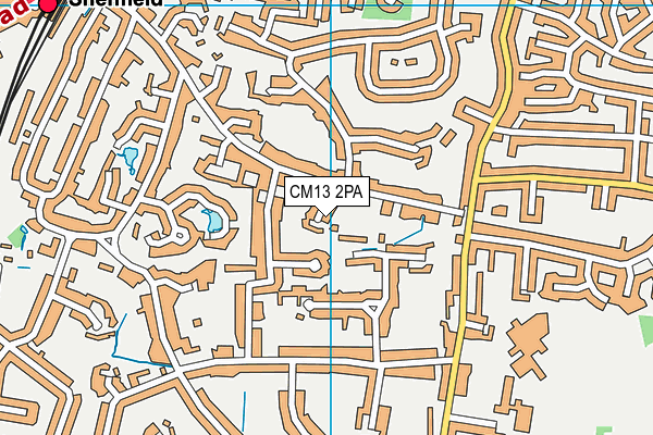 CM13 2PA map - OS VectorMap District (Ordnance Survey)