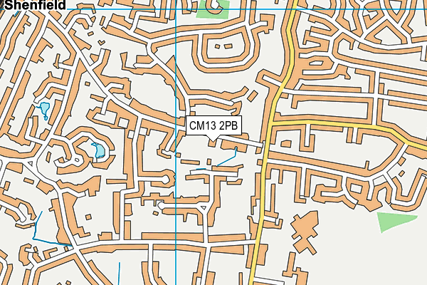 CM13 2PB map - OS VectorMap District (Ordnance Survey)