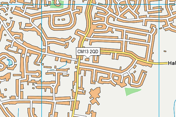 CM13 2QD map - OS VectorMap District (Ordnance Survey)