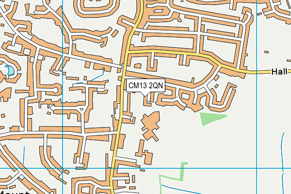 CM13 2QN map - OS VectorMap District (Ordnance Survey)