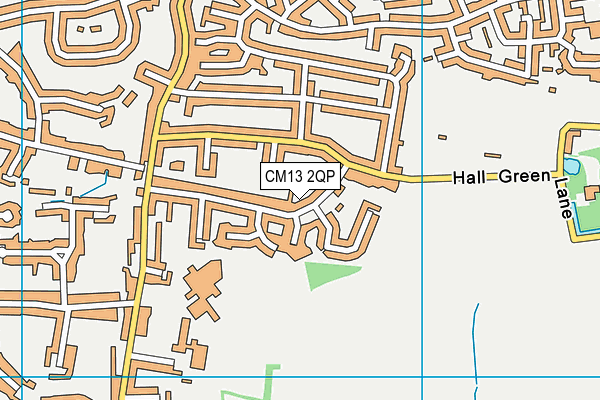 CM13 2QP map - OS VectorMap District (Ordnance Survey)