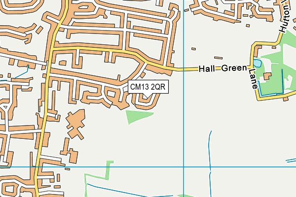 CM13 2QR map - OS VectorMap District (Ordnance Survey)
