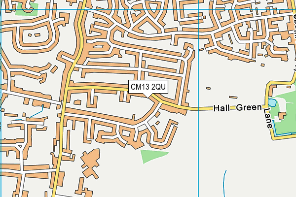 CM13 2QU map - OS VectorMap District (Ordnance Survey)