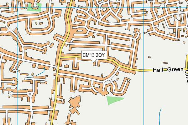 CM13 2QY map - OS VectorMap District (Ordnance Survey)
