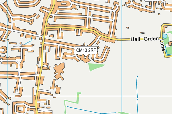 CM13 2RF map - OS VectorMap District (Ordnance Survey)