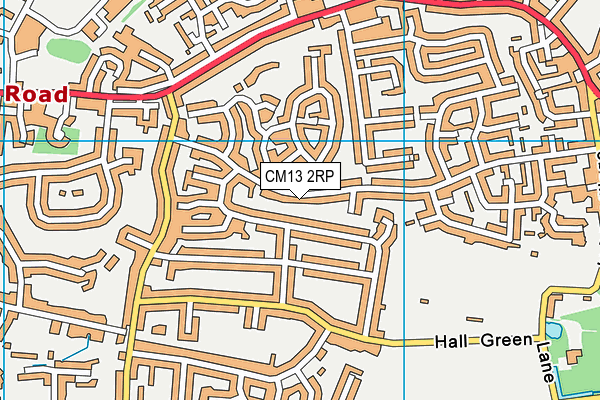 CM13 2RP map - OS VectorMap District (Ordnance Survey)