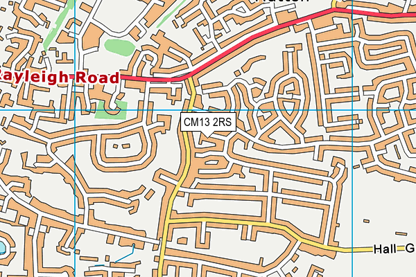 CM13 2RS map - OS VectorMap District (Ordnance Survey)