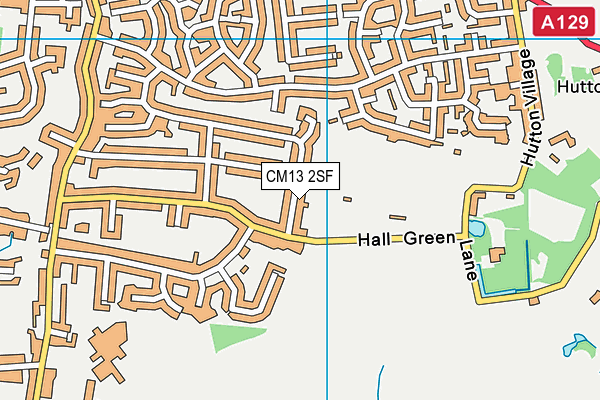 CM13 2SF map - OS VectorMap District (Ordnance Survey)