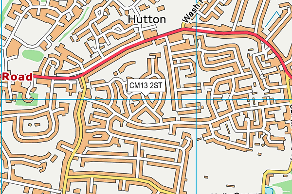 CM13 2ST map - OS VectorMap District (Ordnance Survey)