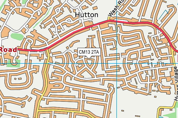 CM13 2TA map - OS VectorMap District (Ordnance Survey)
