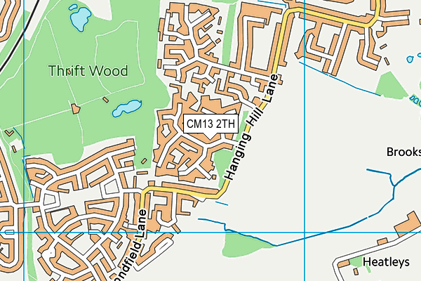 CM13 2TH map - OS VectorMap District (Ordnance Survey)
