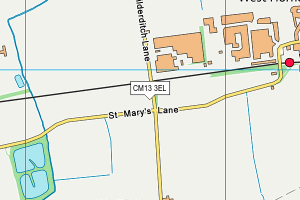 CM13 3EL map - OS VectorMap District (Ordnance Survey)