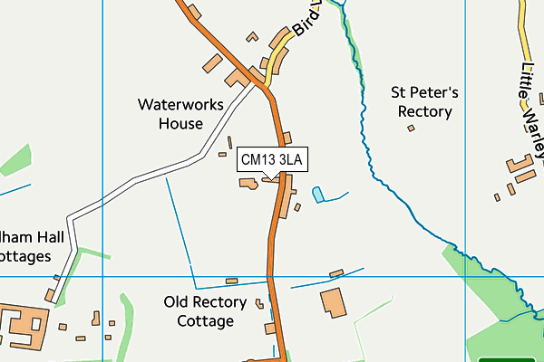 Woodlands School (Great Warley) map (CM13 3LA) - OS VectorMap District (Ordnance Survey)