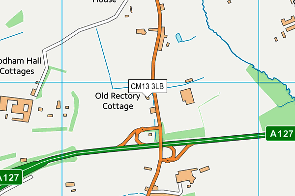 CM13 3LB map - OS VectorMap District (Ordnance Survey)