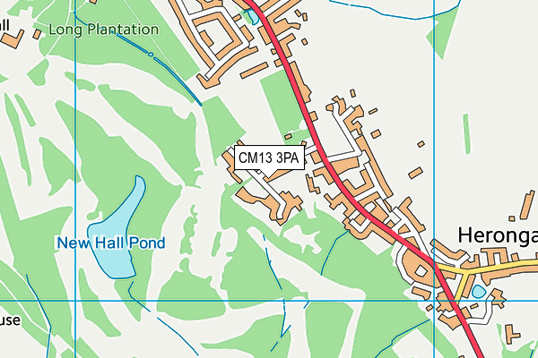 CM13 3PA map - OS VectorMap District (Ordnance Survey)