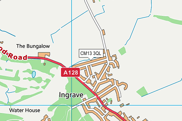 CM13 3QL map - OS VectorMap District (Ordnance Survey)