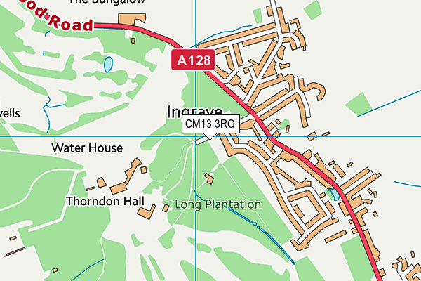 CM13 3RQ map - OS VectorMap District (Ordnance Survey)