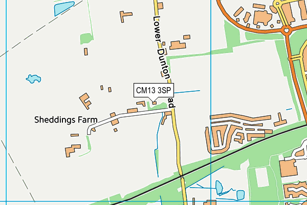 CM13 3SP map - OS VectorMap District (Ordnance Survey)