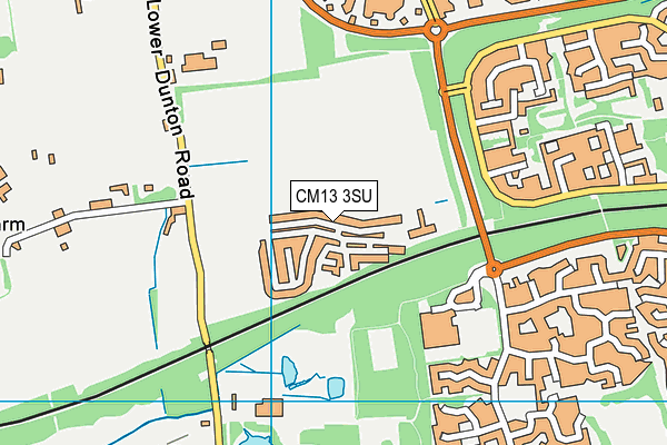 CM13 3SU map - OS VectorMap District (Ordnance Survey)