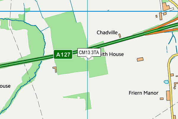CM13 3TA map - OS VectorMap District (Ordnance Survey)