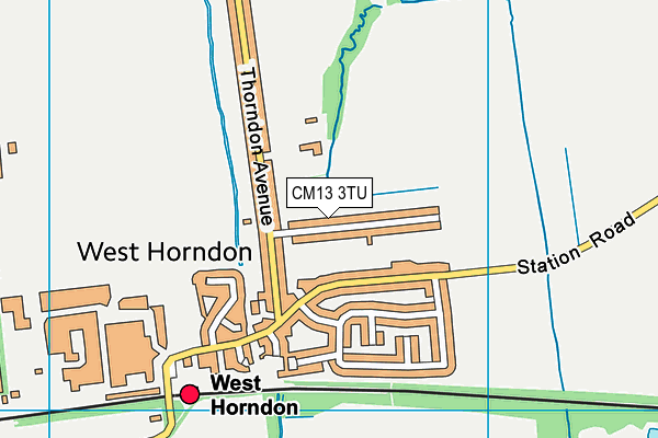 West Horndon Park map (CM13 3TU) - OS VectorMap District (Ordnance Survey)