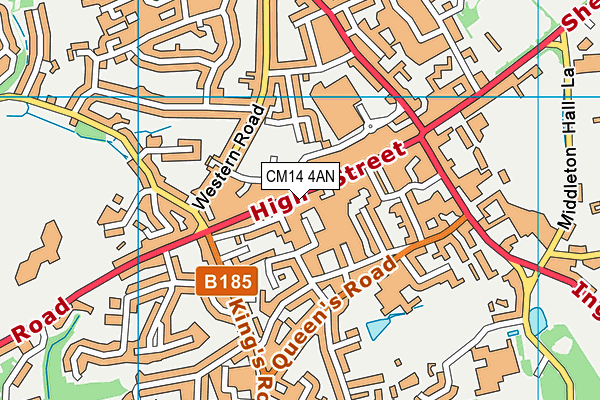 Curves For Women (Brentwood) (Closed) map (CM14 4AN) - OS VectorMap District (Ordnance Survey)